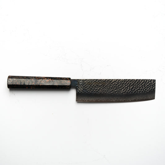 Sakai Kikumori VG10 Damascus Kurouchi Nakiri 170mm