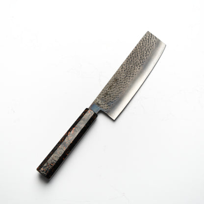 Sakai Kikumori VG10 Damascus Kurouchi Nakiri 170mm
