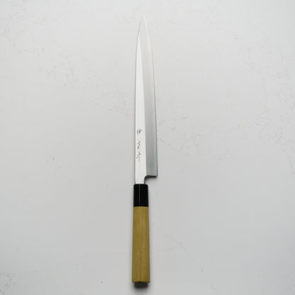 Sakai Kikumori Shironiko Yanagiba 270mm - Magnolia and Black Horn