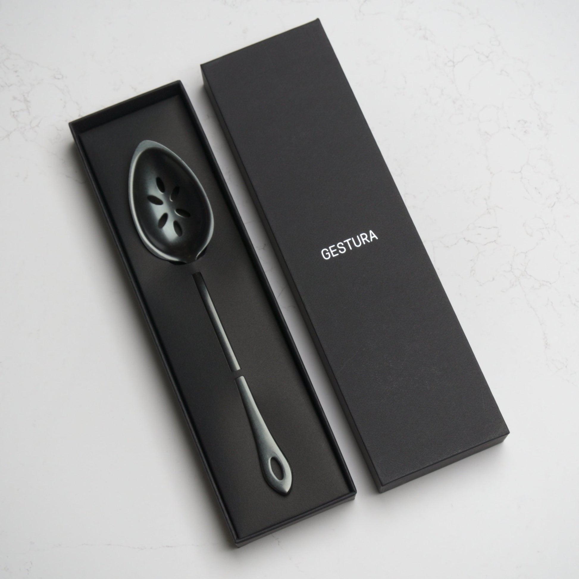 Gestura 00 Kitchen Spoon - Gunmetal - Blade & Board