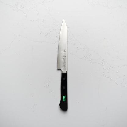 Morihei Kiyomitsu 140 Petty 135mm - Pakkawood Handle - Blade & Board