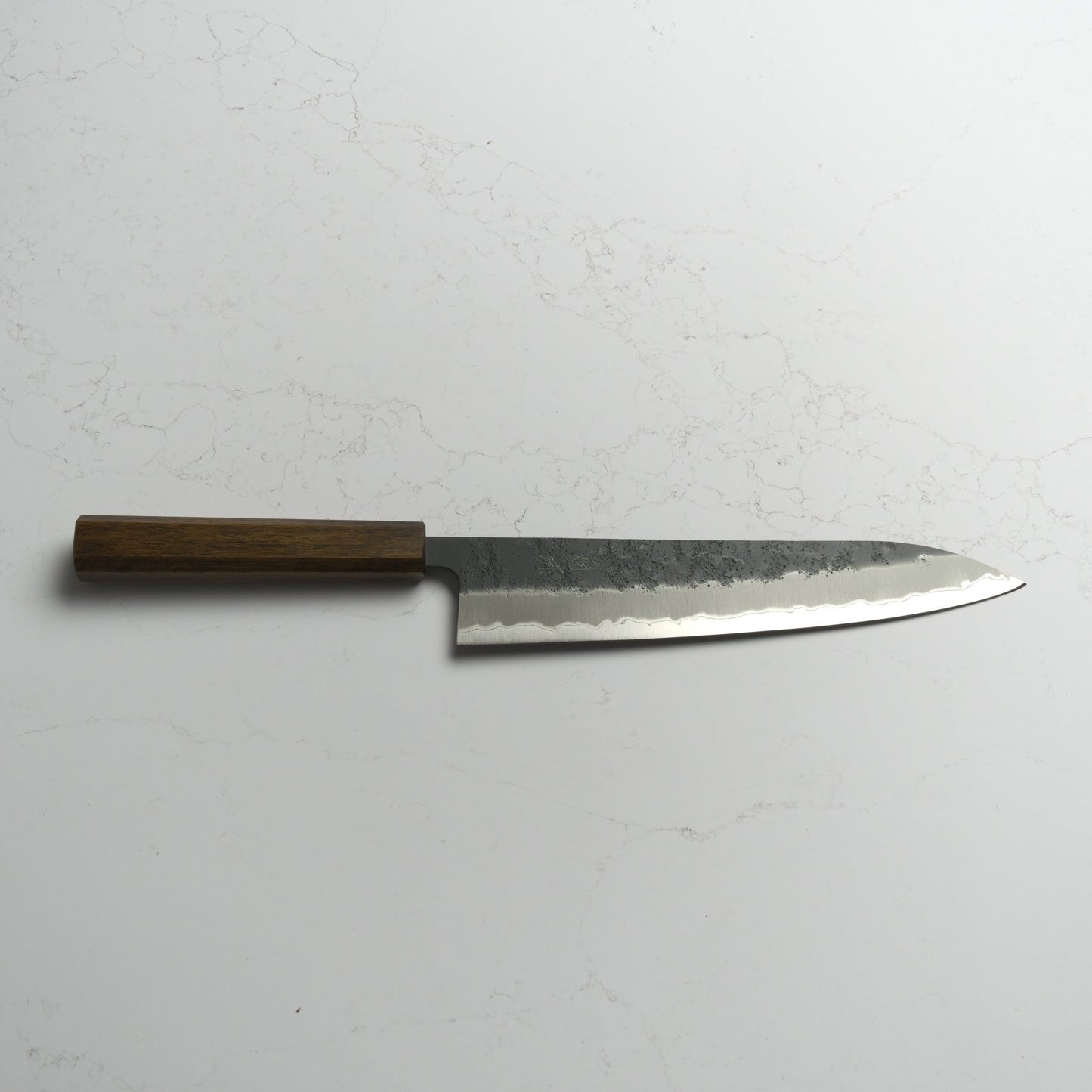 OUL Black Nashiji Aogami Super Gyuto 240 - Blade & Board