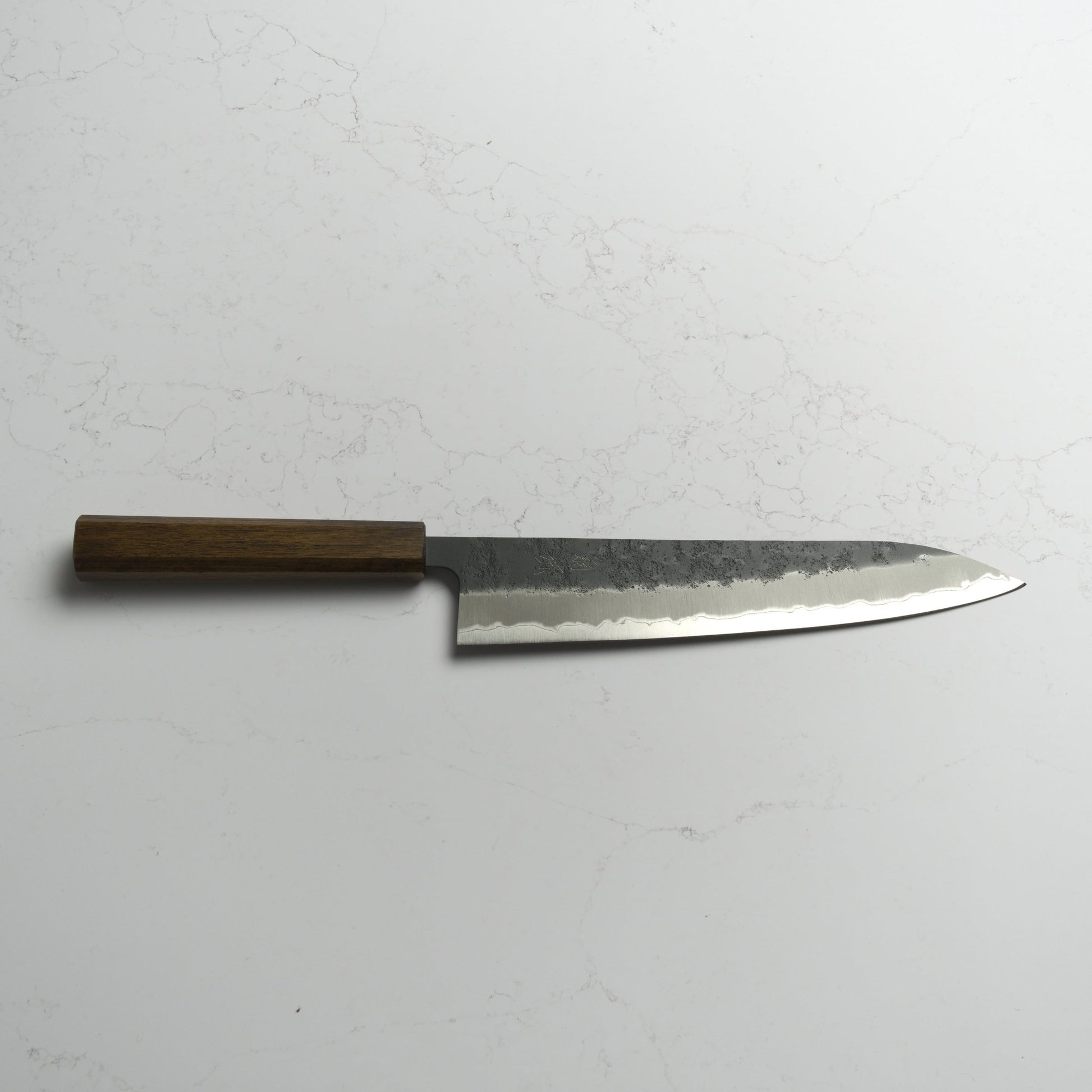 OUL Black Nashiji Aogami Super Gyuto 240 - Blade & Board