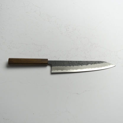 OUL Black Nashiji Aogami Super Gyuto 240 - Blade & Board
