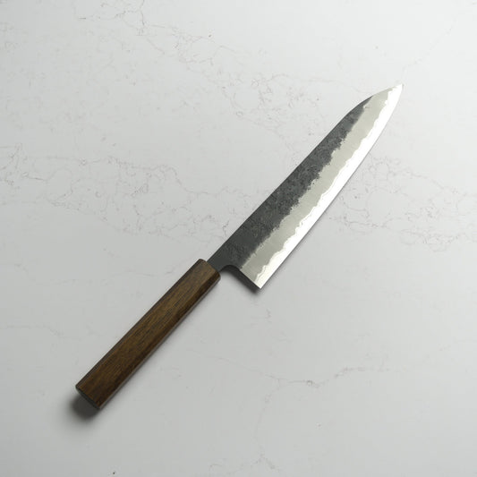 OUL Black Nashiji Aogami Super Gyuto 240 - Blade & Board