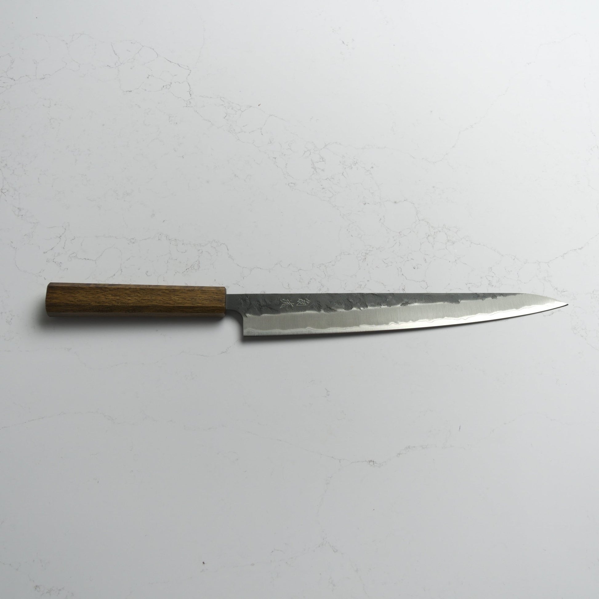 OUL Black Nashiji Aogami Super Sujihiki 270 - Blade & Board