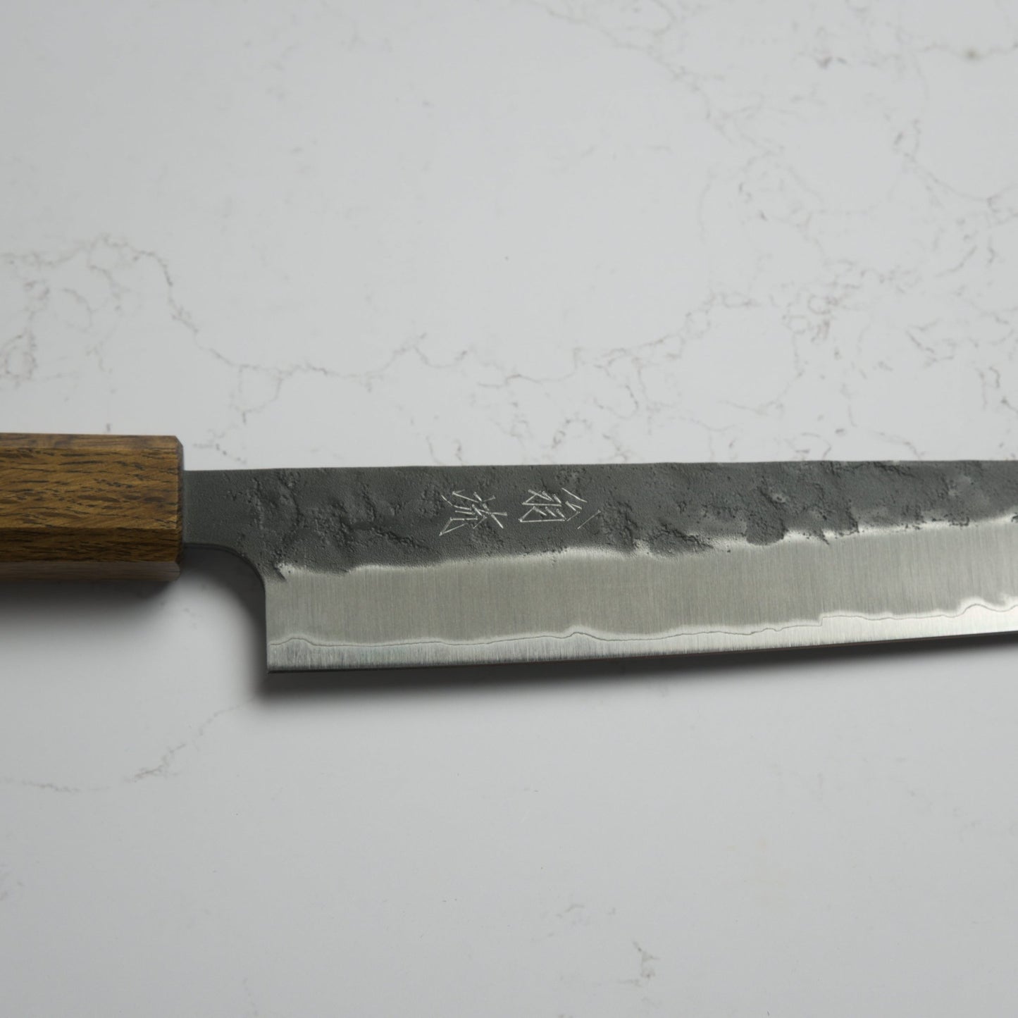 OUL Black Nashiji Aogami Super Sujihiki 270 - Blade & Board