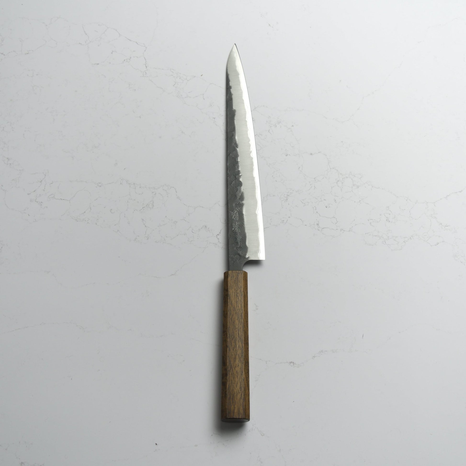 OUL Black Nashiji Aogami Super Sujihiki 270 - Blade & Board