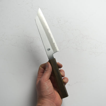Sakai Kikumori Kikuzuki Kasumi Bunka 180mm - Blade & Board