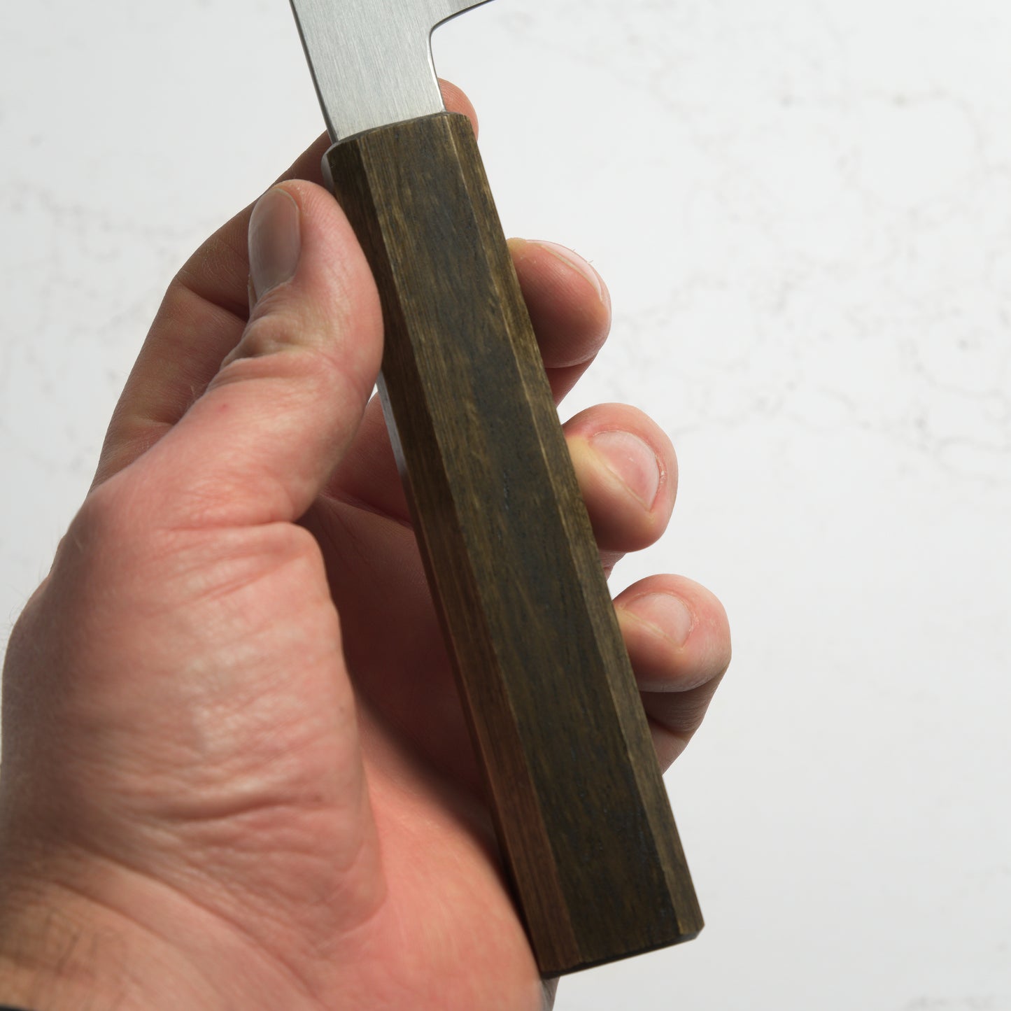 Sakai Kikumori Kikuzuki Kasumi Bunka 180mm – Hand-forged carbon steel Japanese kitchen knife with kasumi finish and refined geometry. Made in Sakai, Japan. Available at Blade & Board.