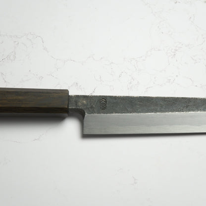 Sakai Kikumori Kikuzuki Kuro Yanagiba 270mm - Blade & Board