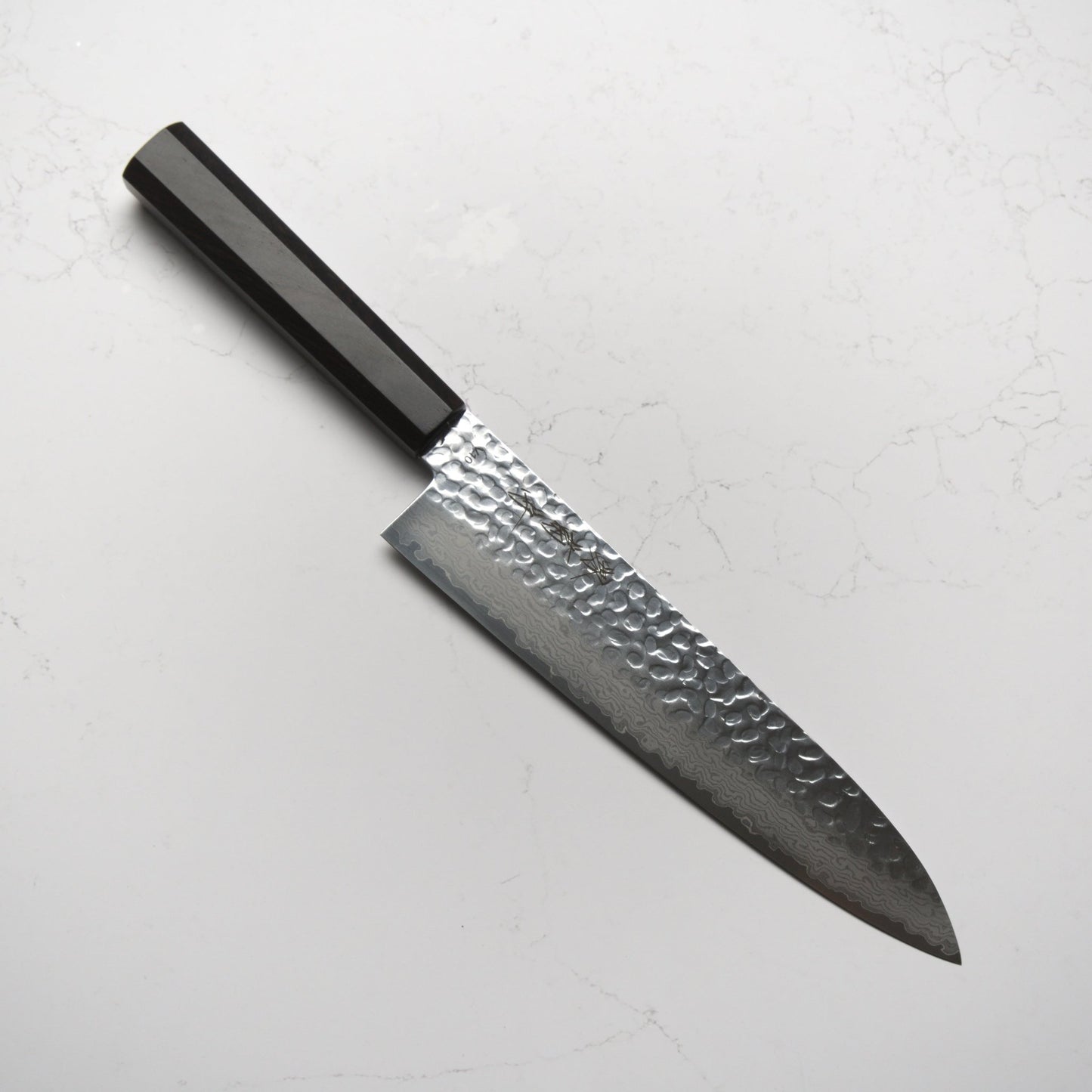 Sakai Kikumori VG10 Damascus Set - Gyuto, Santoku, Petty - Blade & Board