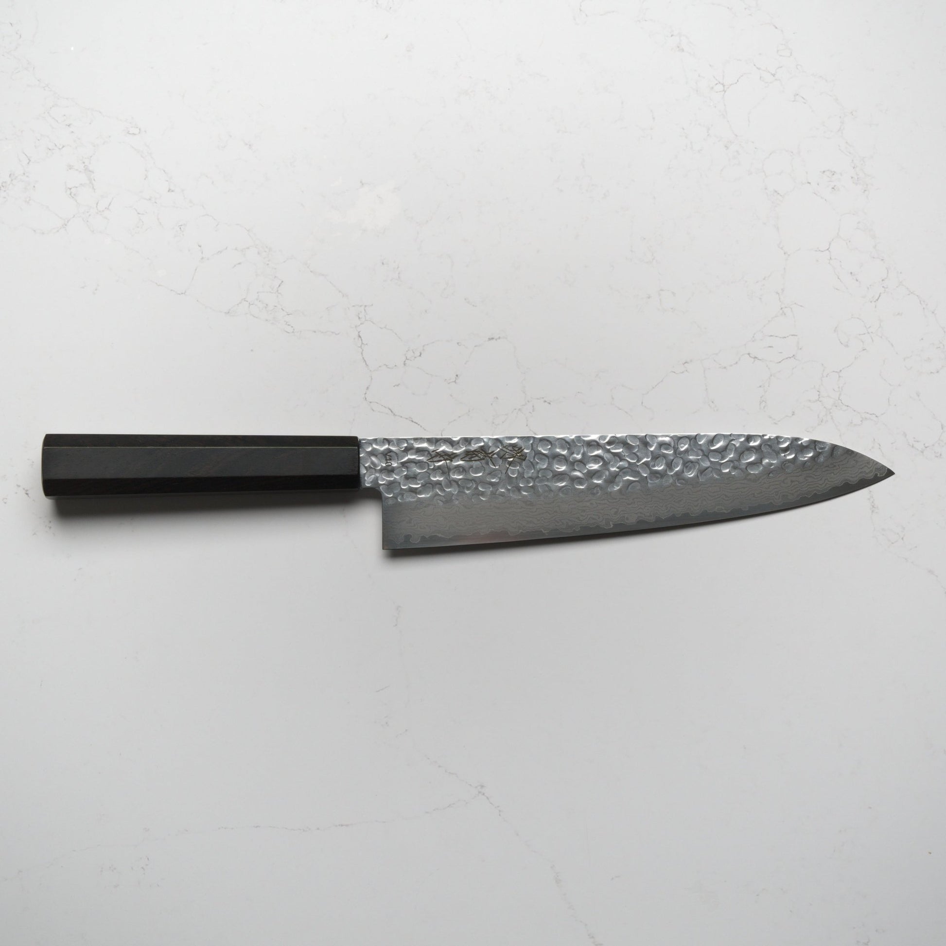 Sakai Kikumori VG10 Damascus Set - Gyuto, Santoku, Petty - Blade & Board