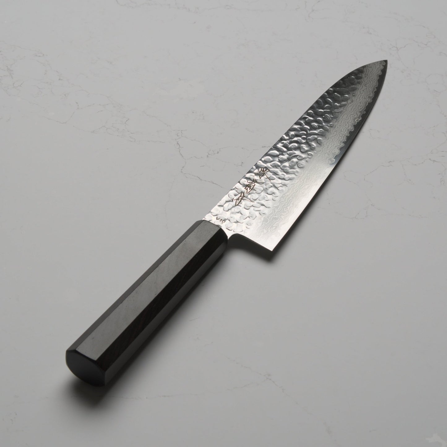 Sakai Kikumori VG10 Damascus Set - Gyuto, Santoku, Petty - Blade & Board