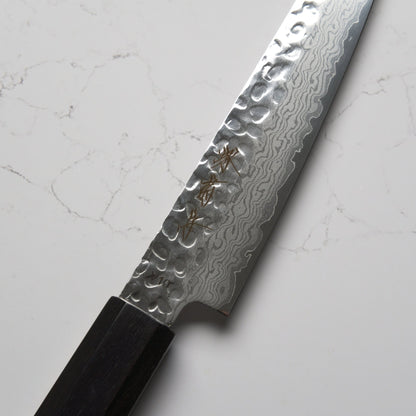 Sakai Kikumori VG10 Damascus Set - Gyuto, Santoku, Petty - Blade & Board