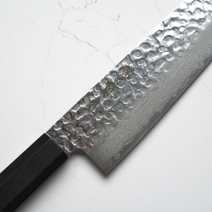 Sakai Kikumori VG10 Damascus Set - Gyuto, Santoku, Petty - Blade & Board