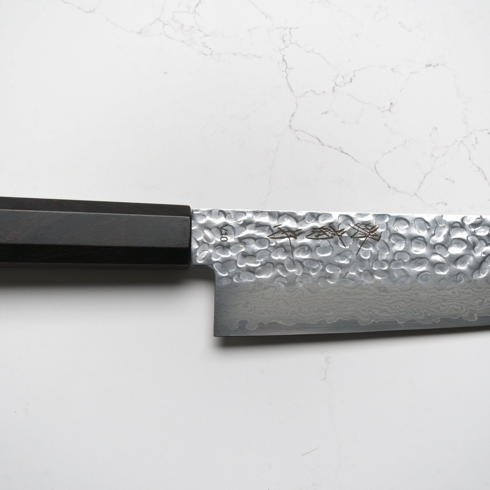 Sakai Kikumori VG10 Damascus Set - Gyuto, Santoku, Petty - Blade & Board