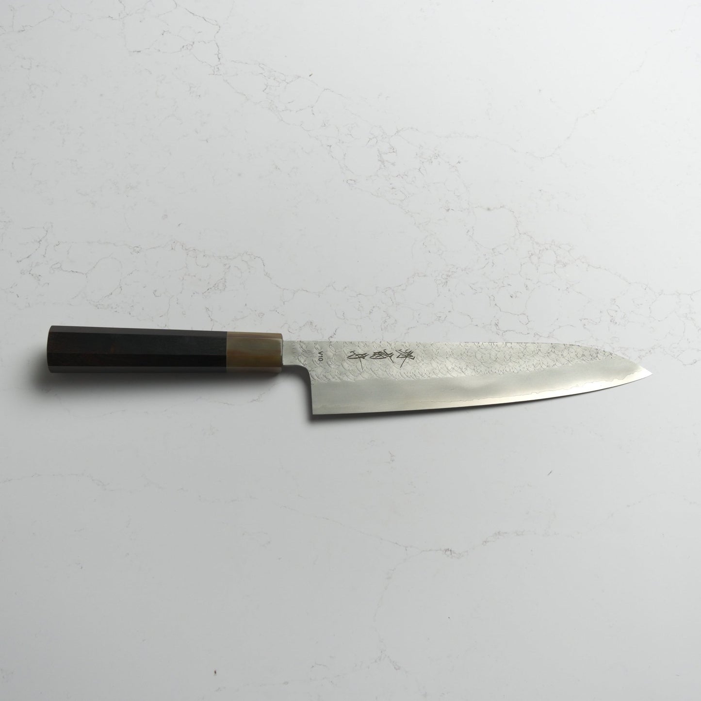 Sakai Kikumori VG10 Gyuto 210mm - Blade & Board