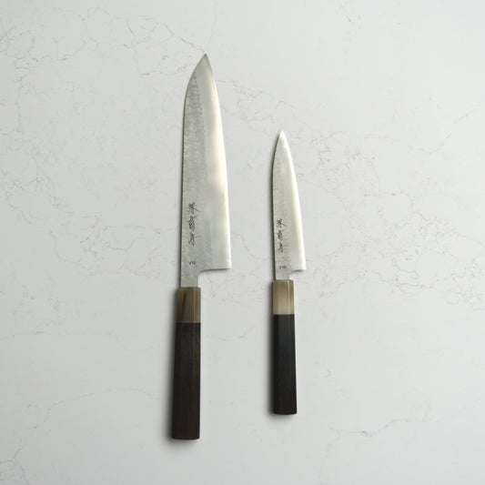Sakai Kikumori VG10 Set – Gyuto, Petty - Blade & Board