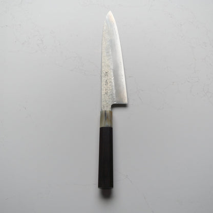 Satoshi Nakagawa Ginsan Tsuchime Gyuto 210mm - Ebony & Blonde - Blade & Board