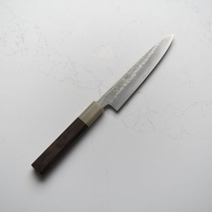 Satoshi Nakagawa Ginsan Tsuchime Petty 150mm - Ebony & Blonde - Blade & Board