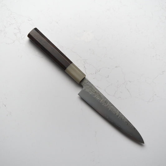 Satoshi Nakagawa Ginsan Tsuchime Petty 150mm - Ebony & Blonde - Blade & Board