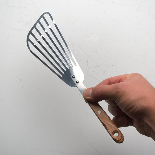 Slotted Spatula / Fish Slice - Pakkawood - Blade & Board