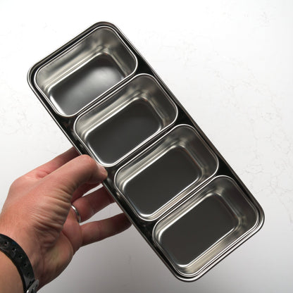Stainless Yakumi Pan MINI - 4 Compartments - Blade & Board